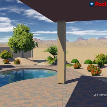 AZ NativeScapes - Looking out from the door wall, drawing - Landscaping Near Me