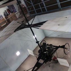 Museum-High Plains - A replica of the 1910 Purvis-Wilson "Kansas Flying Machine" (patent 1,028,781). This "first powered helicopter" crashed, 27 years too soon.