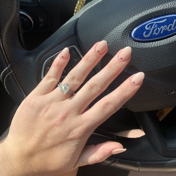 ShaTiff Nails & Spa - Powder with shellac dots! - Waxing Near Me - Conroe, Texas