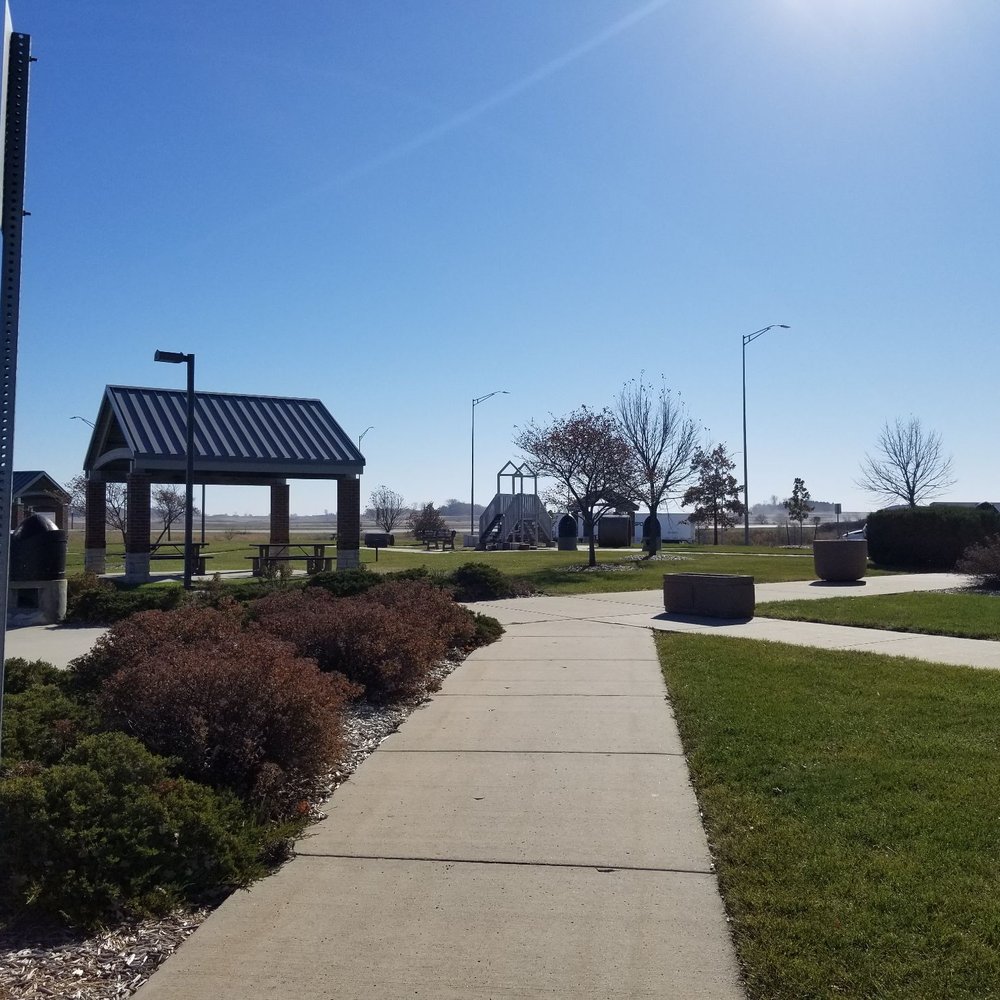 Dows Rest Area - One side of the parking area. - Rest Stops Near Me - Dows, Iowa