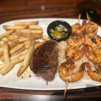 LongHorn Steakhouse - 6oz. Renegade Sirloin with 8ct. Redrock Grilled Shrimp with fries - Steakhouses Near Me - San Antonio, Texas LongHorn Steakhouse - 6oz. Renegade Sirloin with 8ct. Redrock Grilled Shrimp with fries - Steakhouses Near Me - San Antonio, Texas