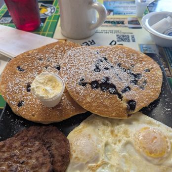 The Dor-Stop Restaurant - Blueberry pancakes with eggs and sausage - Breakfast & Brunch Near Me - Pittsburgh, Pennsylvania The Dor-Stop Restaurant - Blueberry pancakes with eggs and sausage - Breakfast & Brunch Near Me - Pittsburgh, Pennsylvania