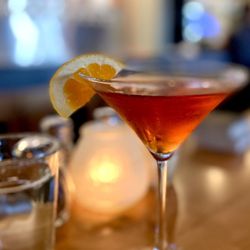 Gondolier Italian Eatery - Longmont - Amanda's outstanding Negroni Martini for happy hour!