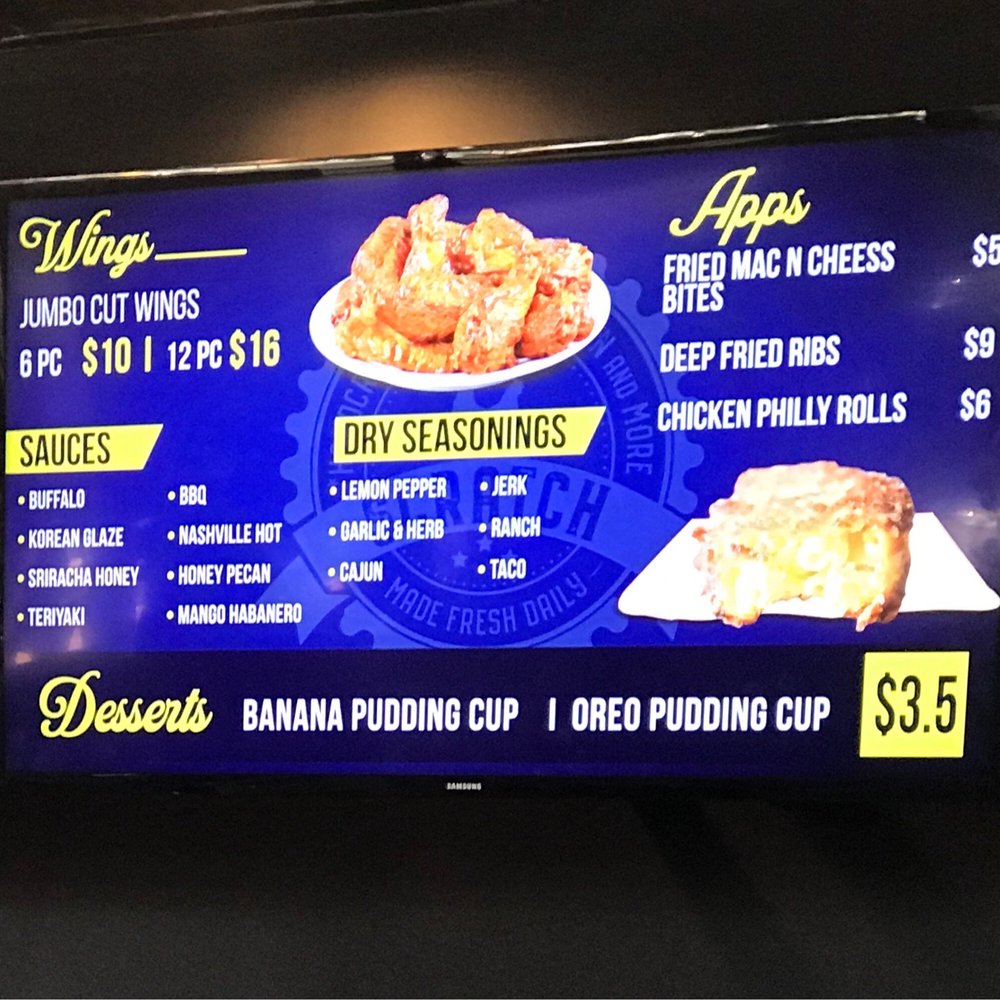Scratch Fried Chicken - Menu board 4/4 - Chicken Wings Near Me - Greensboro, North Carolina Scratch Fried Chicken - Menu board 4/4 - Chicken Wings Near Me - Greensboro, North Carolina