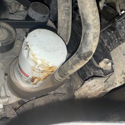 Big O Tires - damaged oil filter from install