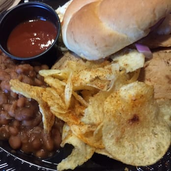 Boog's Barbeque - Pit Beef and Pit Pork Combo Sandwich served with cole slaw, baked beans, and potato chips. - Barbeque Near Me - Baltimore, Maryland Boog's Barbeque - Pit Beef and Pit Pork Combo Sandwich served with cole slaw, baked beans, and potato chips. - Barbeque Near Me - Baltimore, Maryland