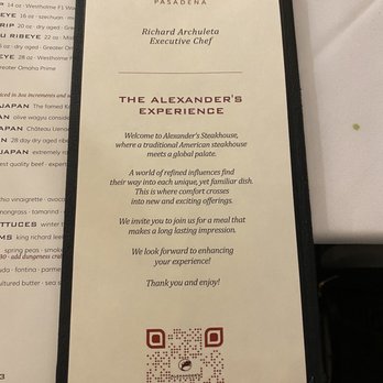 Alexander's Steakhouse - Pasadena - Menu - Steakhouses Near Me - Pasadena, California
