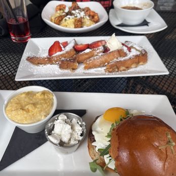 Easy Like Sunday - French Toast, Grits w/ Goat Cheese, Bacon Burger w/ Sunny Side Up Egg, Shrimp and Grits w/ Goat Cheese and Short Rib Hash. - Breakfast & Brunch Near Me - Baltimore, Maryland