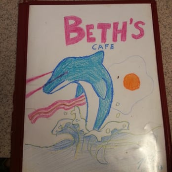 Beth's Cafe - One of their menu covers drawn by their customers - American Near Me - Seattle, Washington Beth's Cafe - One of their menu covers drawn by their customers - American Near Me - Seattle, Washington