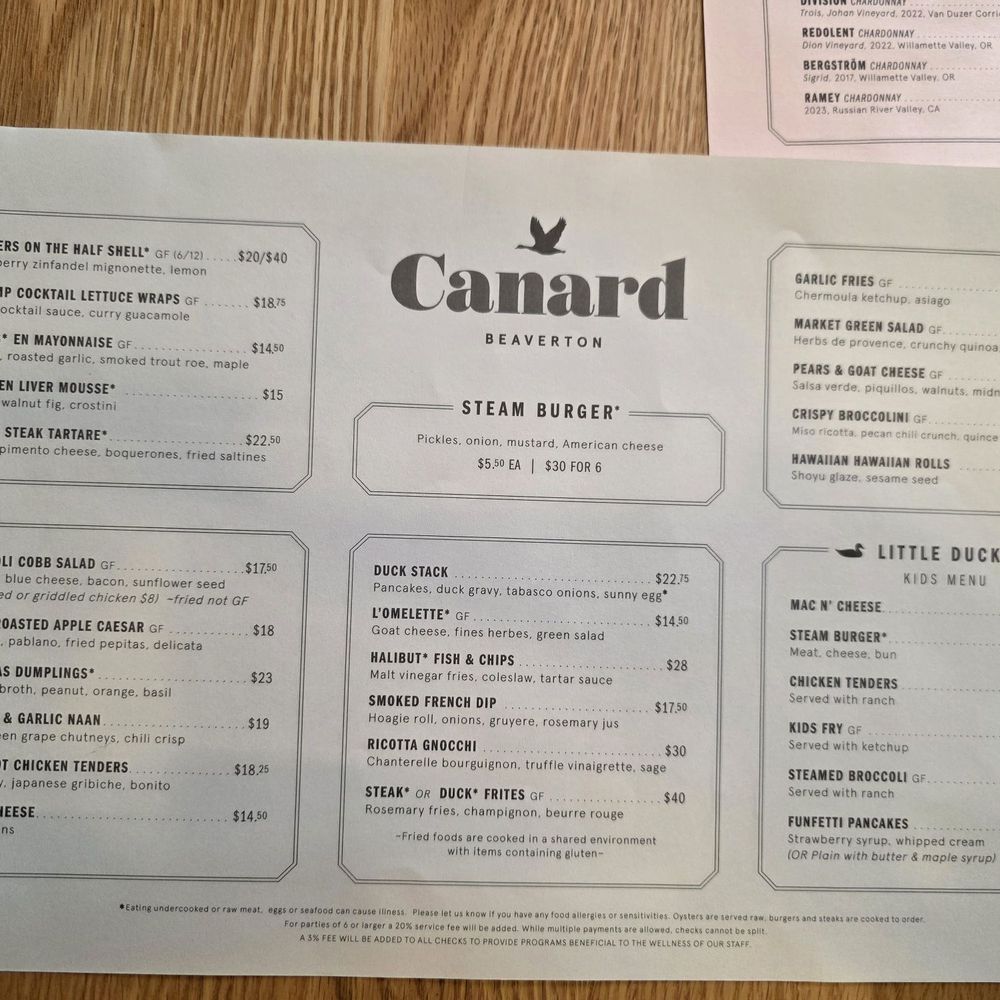Canard - New American Near Me - Beaverton, Oregon