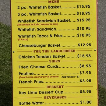The Fish Trolley - Menu Aug 2025 - Food Trucks Near Me - Saint Ignace, Michigan
