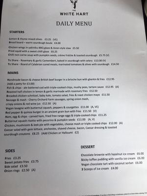 Menu photo 3 The White Hart, SE1 London, XGL Menu photo 3 The White Hart, SE1 London, XGL