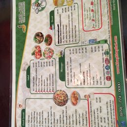 Lunch menu Lunch menu