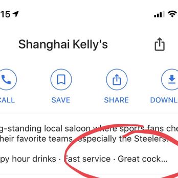 Shanghai Kelly's - Google maps search results - Pubs Near Me - San Francisco, California