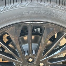 Max wheel repair - Before, light to moderate scratch