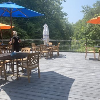 Big Willy’s Lakehouse - Outside deck over looking small lake - American Near Me - Brazil, Indiana