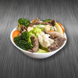 Beef with Mixed Vegetables -- Beef tender and fresh mixed vegetables in our stir-fry sauce