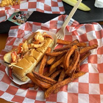 Beal's Lobster Pier - Traditional Lobster Roll - Seafood Near Me - Southwest Harbor, Maine