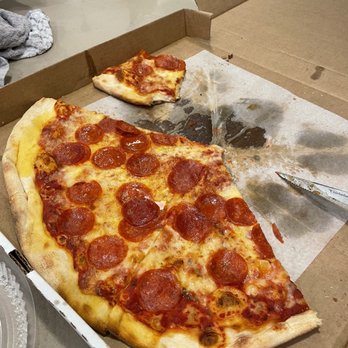Danny's Pizzeria - Pepperoni pizza - half eaten but we couldn't wait, it was so good, just like New York! - Pizza Near Me - Bradenton, Florida Danny's Pizzeria - Pepperoni pizza - half eaten but we couldn't wait, it was so good, just like New York! - Pizza Near Me - Bradenton, Florida