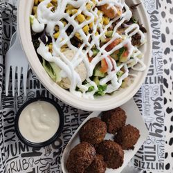 Kevin James Bowl and falafel