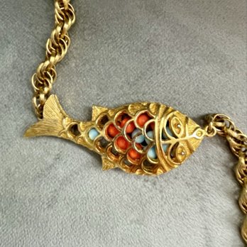 Recess - Detail of beaded fish station necklace - Used, Vintage & Consignment Near Me - Los Angeles, California Recess - Detail of beaded fish station necklace - Used, Vintage & Consignment Near Me - Los Angeles, California
