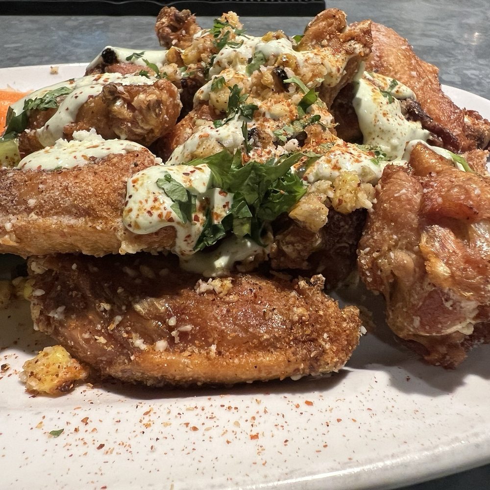 The Green Room - If you love esquite, you will love these wings. And YES Tajin is necessary as a topping spice. Making my mouth water just typing this. - Lounges Near Me - Sacramento, California The Green Room - If you love esquite, you will love these wings. And YES Tajin is necessary as a topping spice. Making my mouth water just typing this. - Lounges Near Me - Sacramento, California