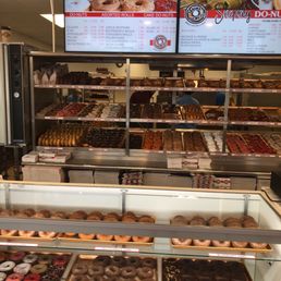 All kinds of different donuts. The also have kolaches