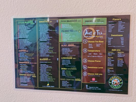Menu photo 1 Teapioca Lounge Lubbock, TX
