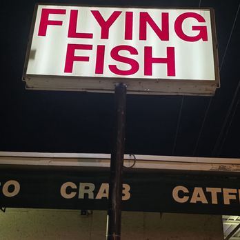 Flying Fish - Sign outside - Seafood Near Me - Dallas, Texas