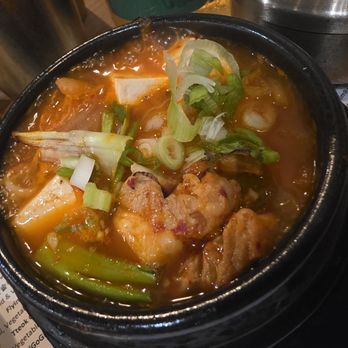 Korean Restaurant - Kim Chi Soup with added Raw Egg - Korean Near Me - Riverside, California Korean Restaurant - Kim Chi Soup with added Raw Egg - Korean Near Me - Riverside, California