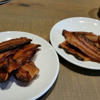 151 Kitchen | Bar - Regular bacon on the left and DUCK bacon on thr right...WTDUCK?!?! - Cocktail Bars Near Me - Elmhurst, Illinois 151 Kitchen | Bar - Regular bacon on the left and DUCK bacon on thr right...WTDUCK?!?! - Cocktail Bars Near Me - Elmhurst, Illinois