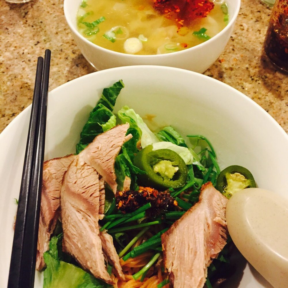 Mi La Cay - Wonton noodle with extra wonton - dry style with soup on the side - Vietnamese Near Me - Seattle, Washington Mi La Cay - Wonton noodle with extra wonton - dry style with soup on the side - Vietnamese Near Me - Seattle, Washington