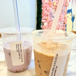 Boba Town - Coconut taro milk & black milk tea