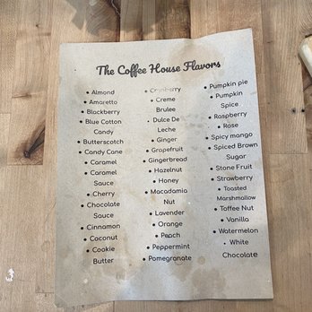 The Coffee House By Chomp - The syrup options... so many!! - Coffee & Tea Near Me - Solvang, California The Coffee House By Chomp - The syrup options... so many!! - Coffee & Tea Near Me - Solvang, California