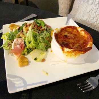 Prime Cincinnati - French Onion Soup and Apple Salad (Half and half) - Steakhouses Near Me - Cincinnati, Ohio Prime Cincinnati - French Onion Soup and Apple Salad (Half and half) - Steakhouses Near Me - Cincinnati, Ohio