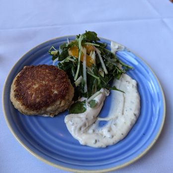 SLAY Steak + Fish House - Crab cake was very good, but we wish it was chunk crab inside - Seafood Near Me - Manhattan Beach, California SLAY Steak + Fish House - Crab cake was very good, but we wish it was chunk crab inside - Seafood Near Me - Manhattan Beach, California