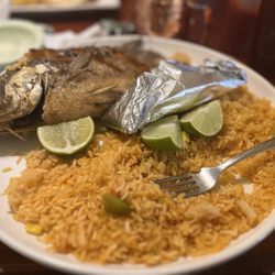 Rio Chico Mexican Restaurant - Mojarra Frita (Whole Fried Tilapia)