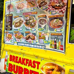 Taqueiria Y Birreira Los Angeles - Huge menu. Open 10 AM to 8 PM seven days a week they have breakfast items as well as lunch and dinner.
