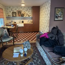 Living room and kitchenette