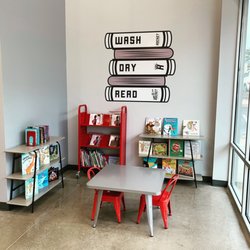 Rocket Laundry - Kids area with books
