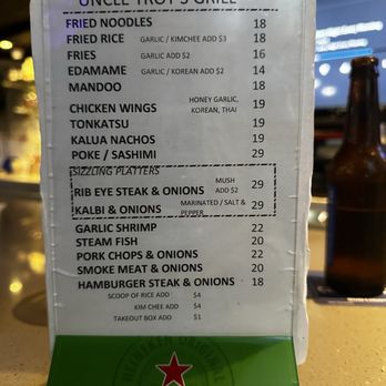 Uncle Troy's Bar and Grill - Menu - Asian Fusion Near Me - Pearl City, Hawaii Uncle Troy's Bar and Grill - Menu - Asian Fusion Near Me - Pearl City, Hawaii