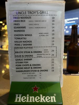 Menu photo 1 Uncle Troy's Bar and Grill Pearl City, HI Menu photo 1 Uncle Troy's Bar and Grill Pearl City, HI