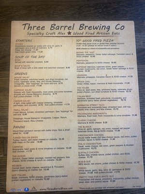 Menu photo 5 Three Barrel Brewing Company Del Norte, CO