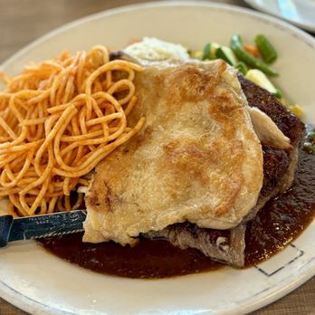 Arcadia Garden Cafe - Grilled Filet Mignon & Chicken Steak with Black Pepper Sauce and Pasta. - Chinese Near Me - Arcadia, California