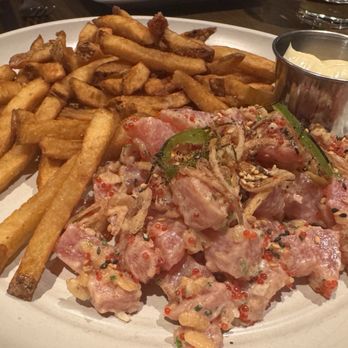 Chez Victoire - Tuna tartare with french fries. - French Near Me - Montreal, Quebec Chez Victoire - Tuna tartare with french fries. - French Near Me - Montreal, Quebec