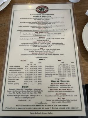 Menu photo 7 Brophy Bros Santa Barbara, CA
