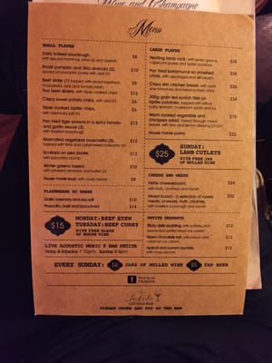 Menu photo 1 Bar Petite Newcastle, NSW