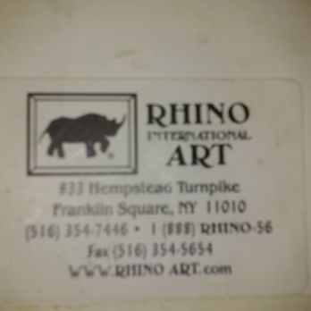 RHINO INTERNATIONAL ART - CLOSED - Updated September 2025