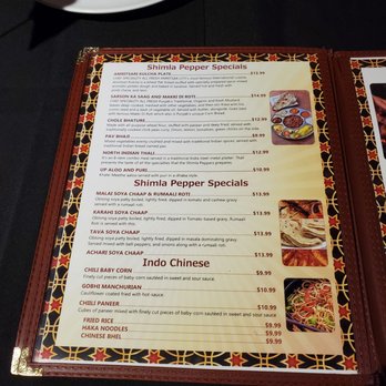 Shimla Peppers - Menu - Indian Near Me - Naperville, Illinois