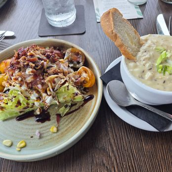 Teak - Wedge salad with clam chowder - New American Near Me - St. Petersburg, Florida Teak - Wedge salad with clam chowder - New American Near Me - St. Petersburg, Florida